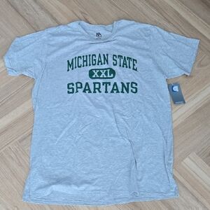 Men's  Gray MSU Michigan State Spartans T-Shirt XL/XG